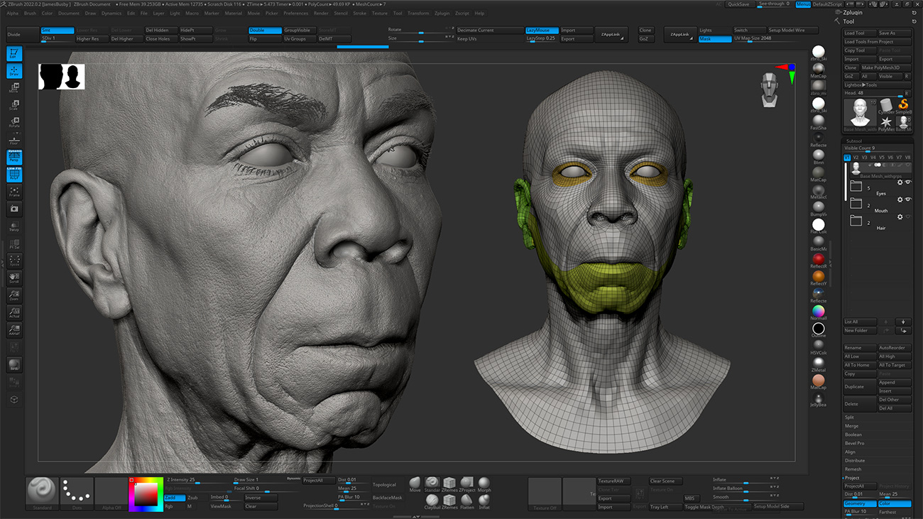 Download Zbrush head sculpt